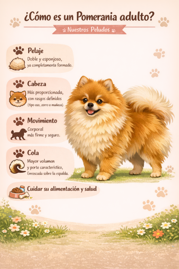 pomerania adulto tamaño