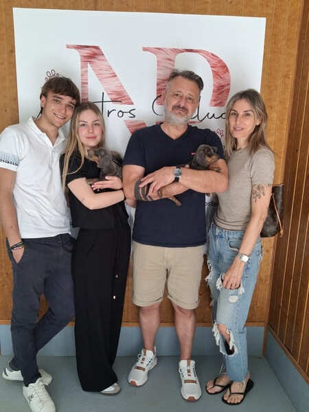 entrega de perro a su nueva familia