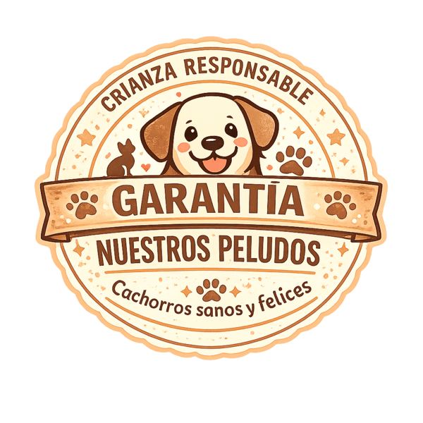 sello nuestros peludos calidad y garantias